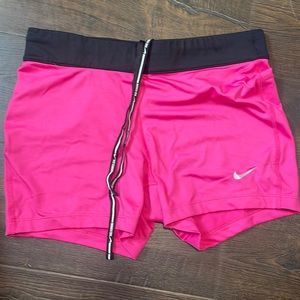 NIKE womens medium hot pink dri fit shorts